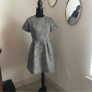 Solitaire Black and White Tweed Dress